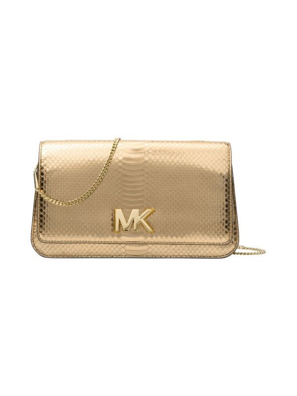 Michael Kors Mott Large Clutch Metallic Nahkalaukku